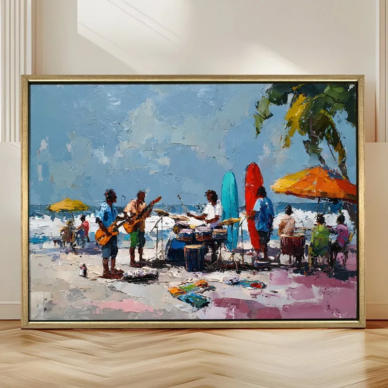 Shoreline Music Canvas Wall Painting With Frame media 4