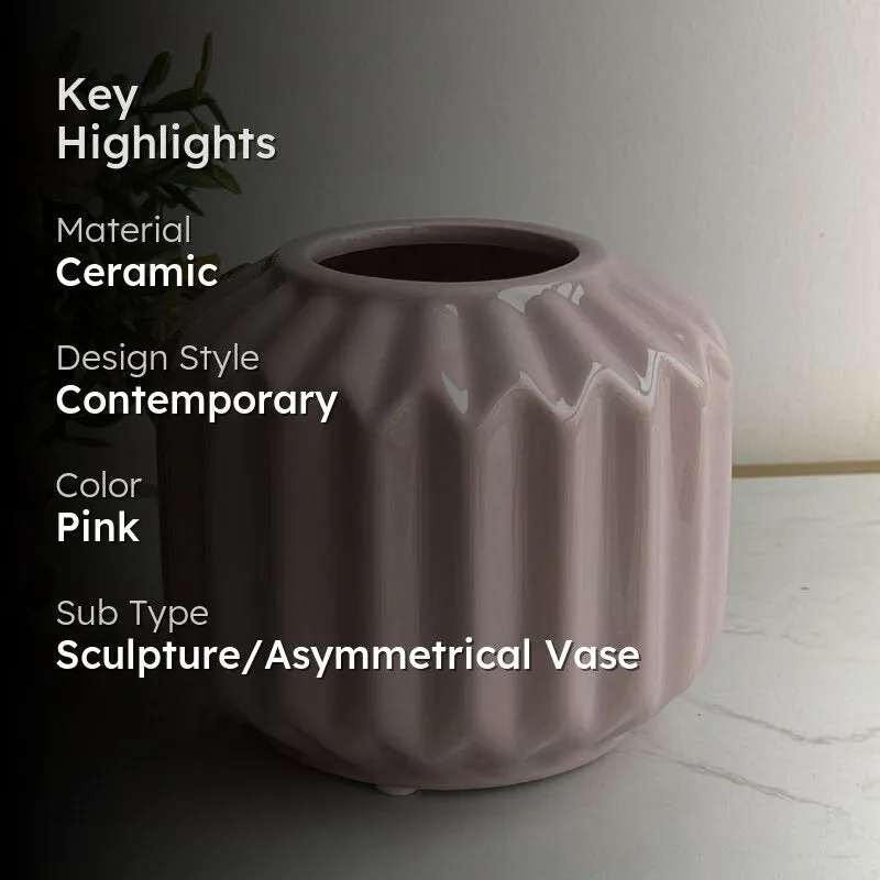 Esko Edge Vase - Pink - 2