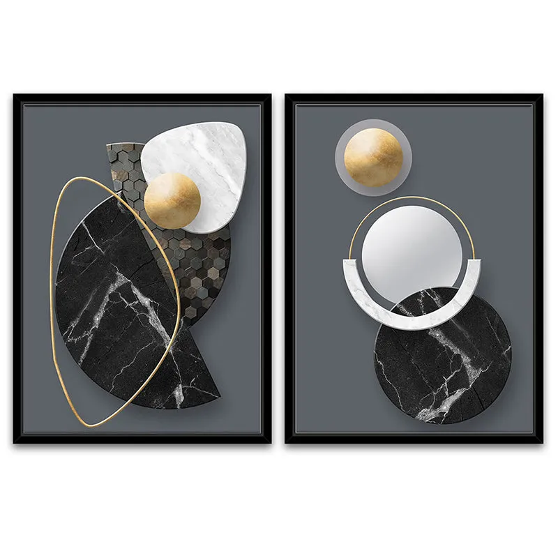 Forms Of Abstraction Wall Art - Set Of Two media 3