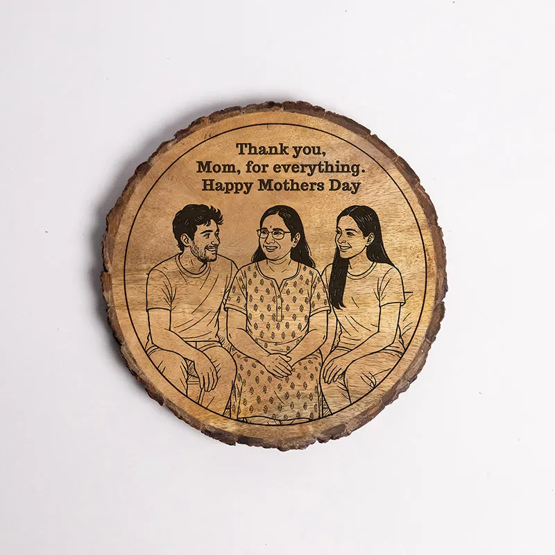 Grateful Mother's Day Wood Showpiece - Round media 5
