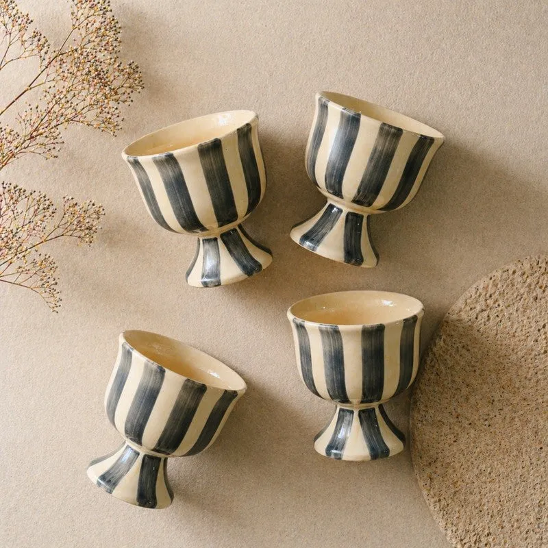FrostBite Ceramic Ice Cream Cups (160 mL Each) - Set of Four - 5