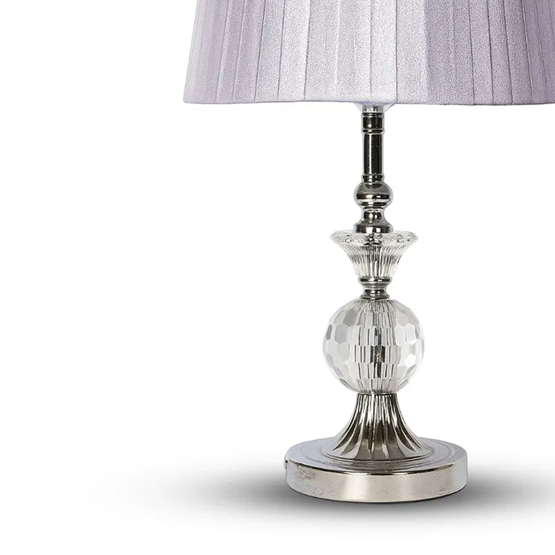 AarviDecor Dempsey Classic Steel Table Lamp - Silver media 9