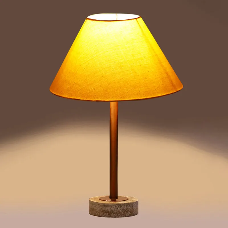 Cotin II Rodin Wooden Table Lamp - Yellow,Copper,White media 6