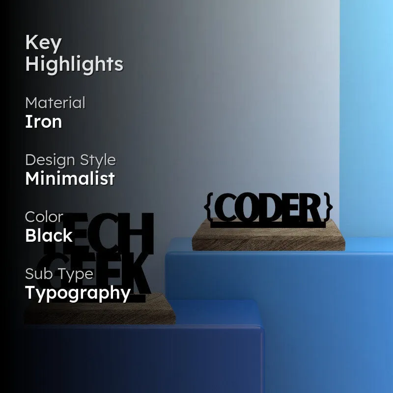 Tech Tandem Typography Showpiece - Set Of Two media 2