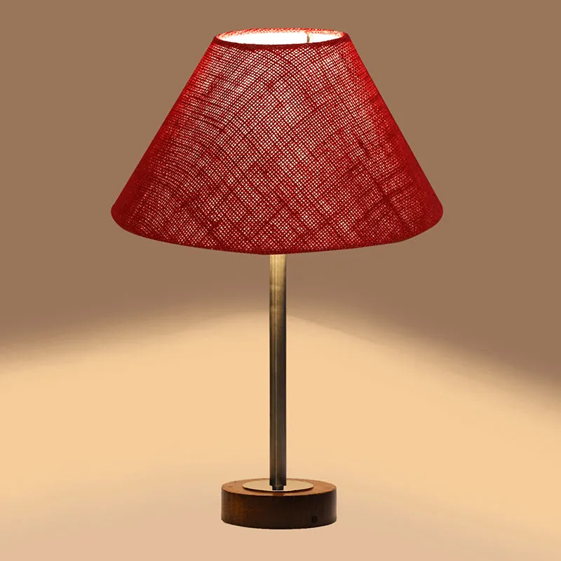 Sienna II Rodin Wooden Table Lamp - Maroon,Silver,Brown media 6