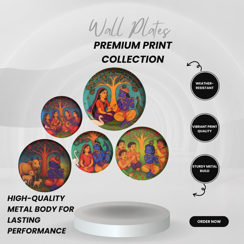 Shyam Leela Wall Plates - Set of Five media 7