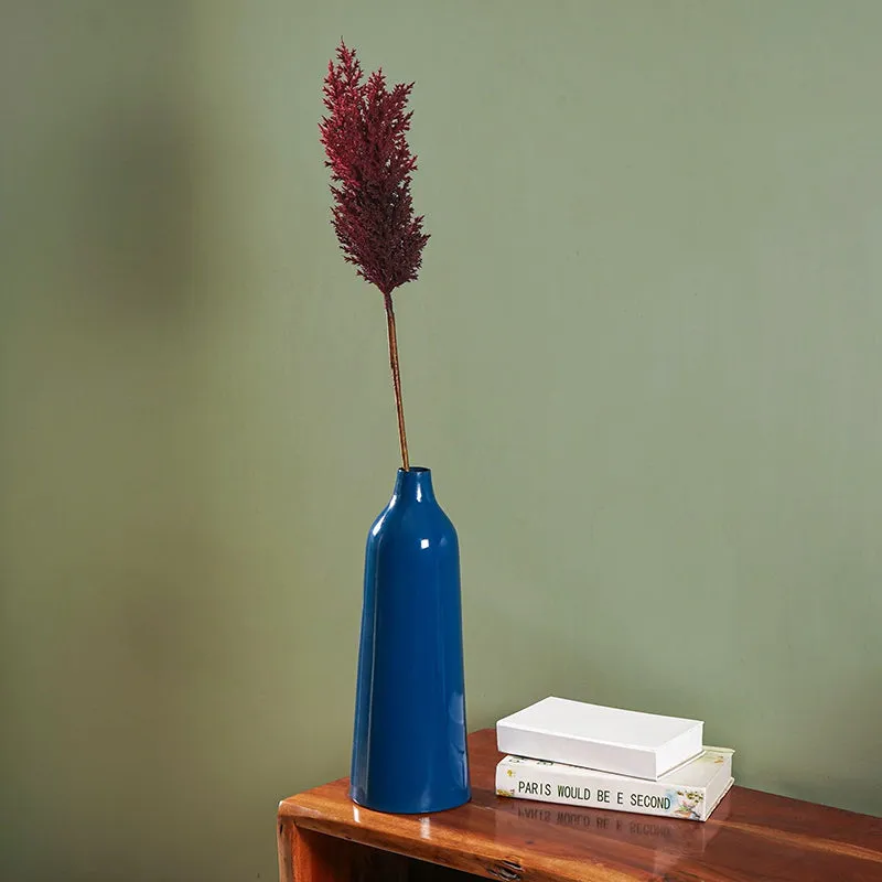 Pampera Artificial Pampas Without Vase (Maroon) - 3 Feet media 5