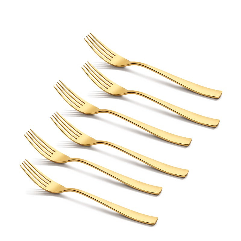 Caviar Stainless Steel Fork Set - Set of Six media 3