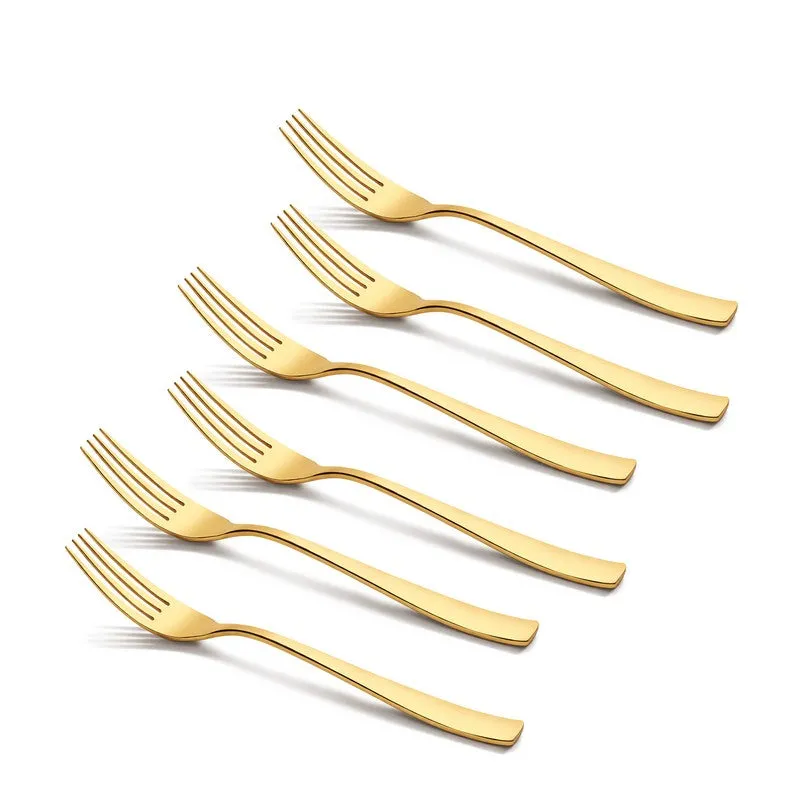 Caviar Stainless Steel Fork Set - Set of Six media 3