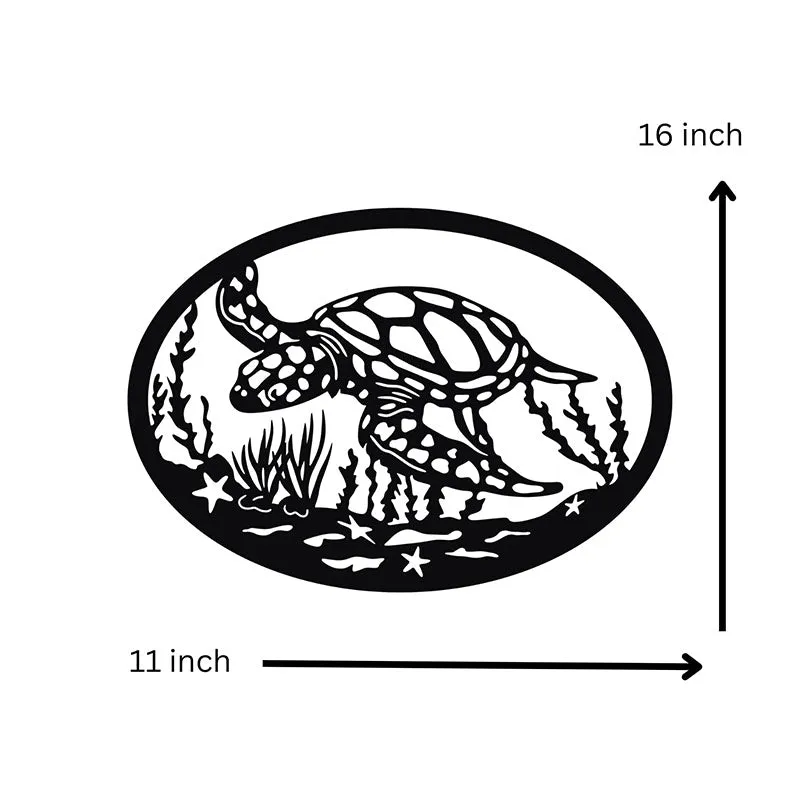 Turtle Swim Black Iron Wall Accent media 5