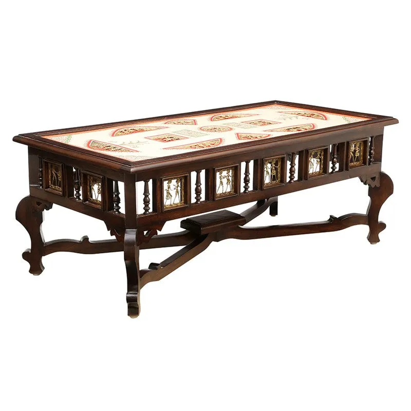 Vanam Teak Wood Center Table media 3