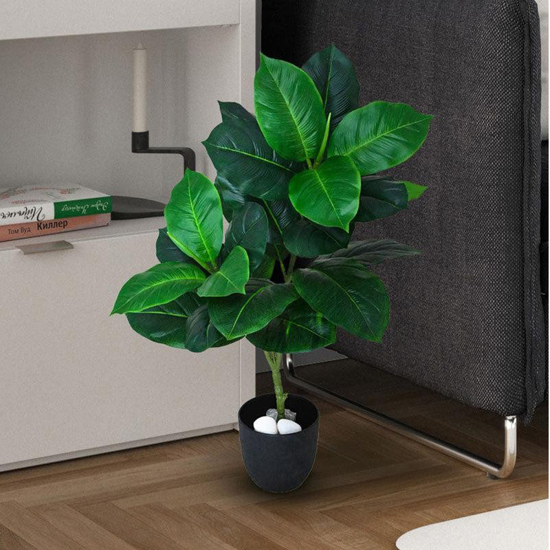 Faux Everlasting Dieffenbachia Seguine Plant With Black Plastic Pot - 75 cm (2.5 ft) media 3