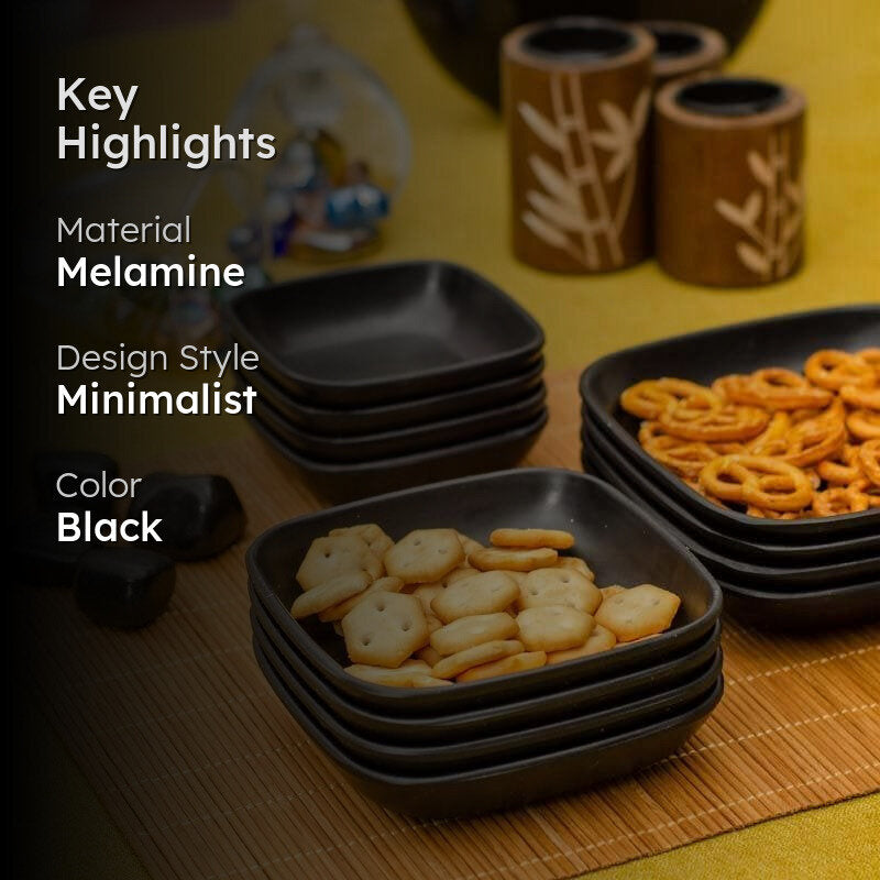 Earthy Attic Bowls (Black) - Set Of Twelve media 2