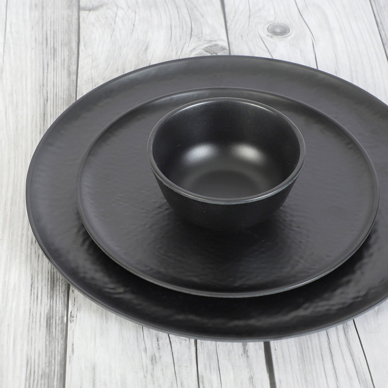Dotura Melamine Dinner Set (Black) - 24 Piece Set media 3