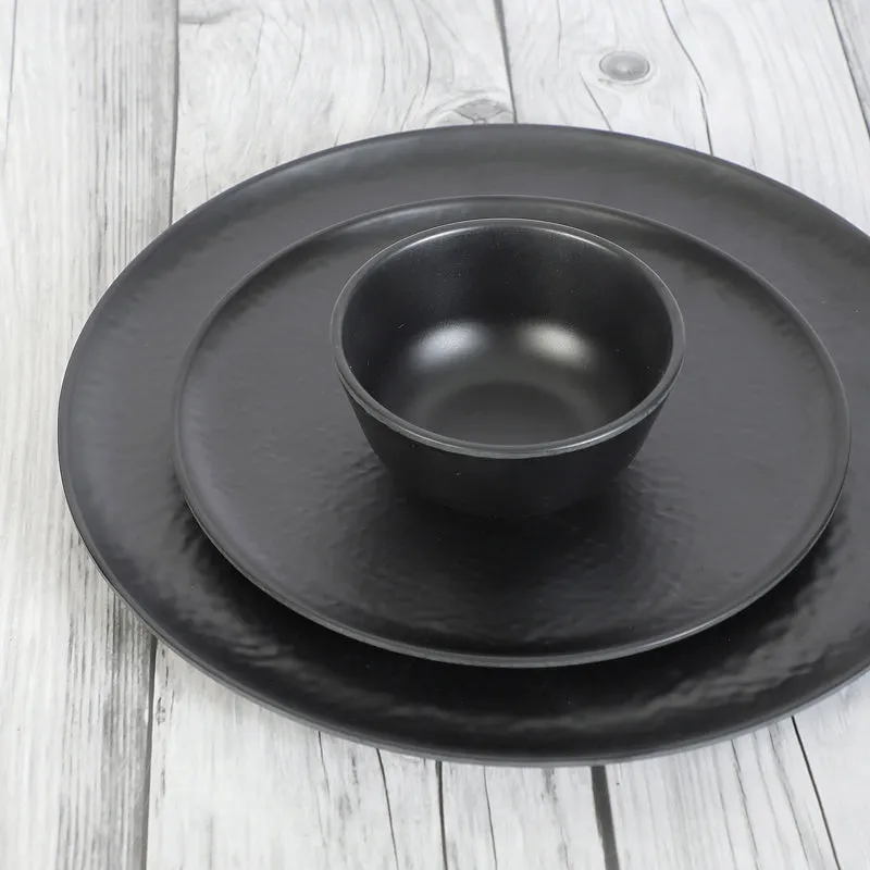 Dotura Melamine Dinner Set (Black) - 24 Piece Set media 3