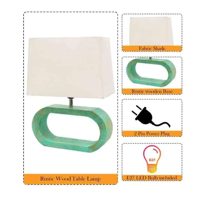 Day Dream Fabric Table Lamp - White,Blue media 5