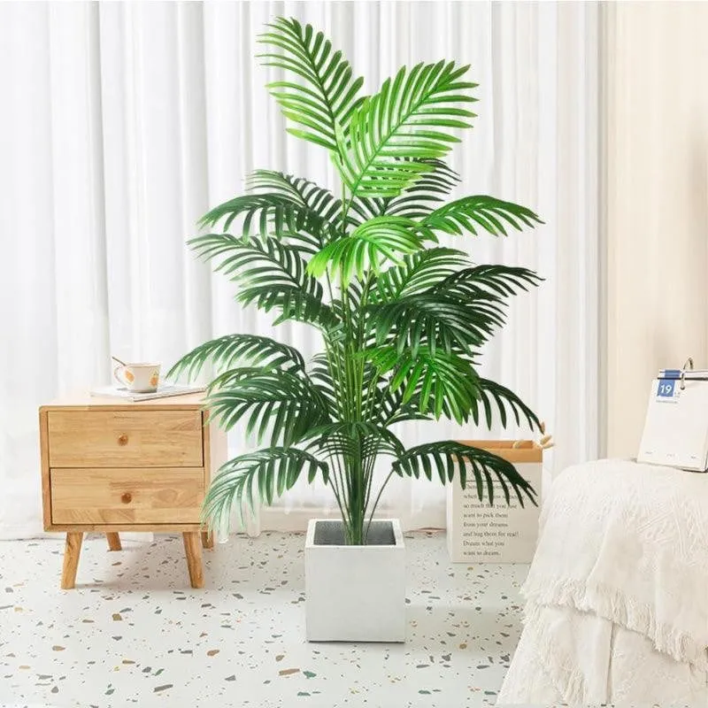 Faux Tropic Butterfly Palm With Pot (3.61 ft) - Set Of Two media 1