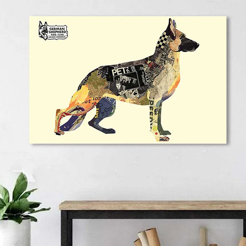 German Sheperd Canvas Wall Painting media 2