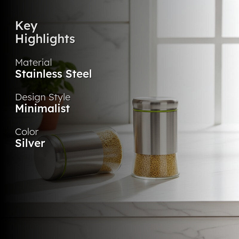 Fresh Seal Stainless Steel Jar (550 mL Each) - Set Of Two media 2