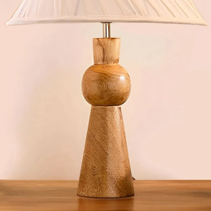 Angler Harbor Wooden Table Lamp - Ivory,Brown media 3