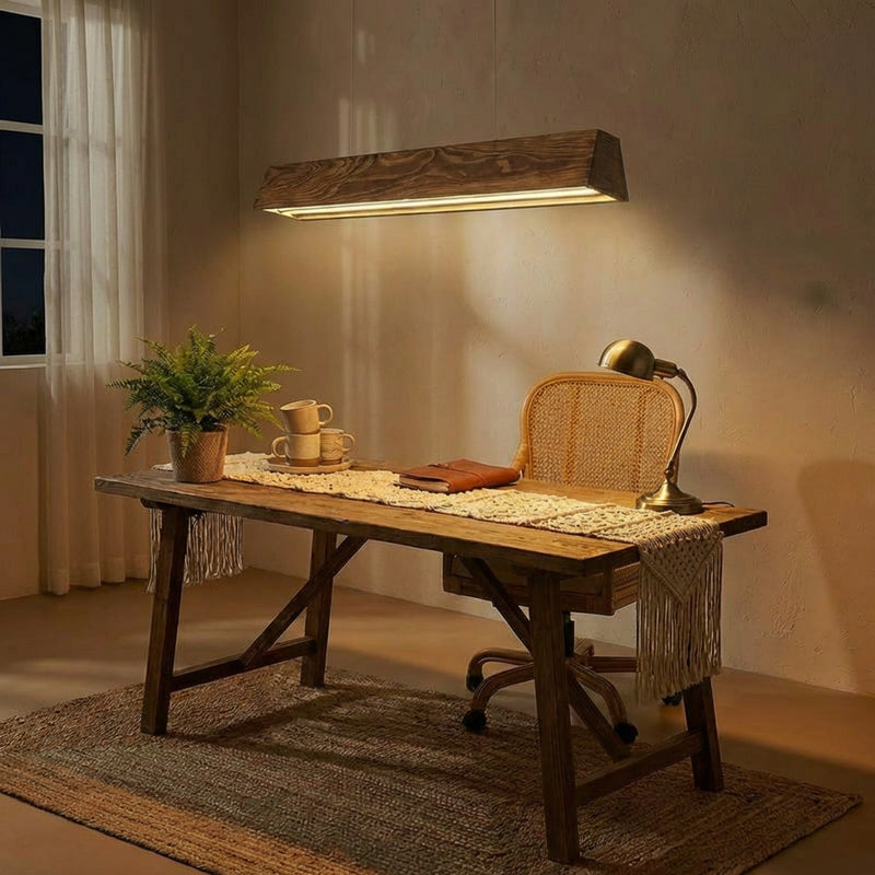 PureLine Wooden Ceiling Lamp - Brown