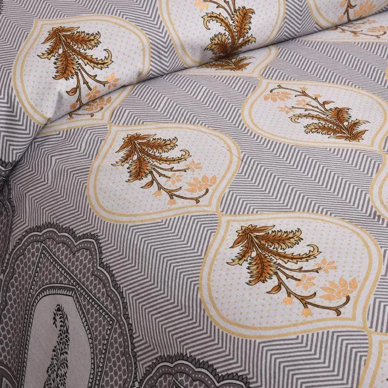 Ethnic Ashva Cotton Bedsheet (Purple) - 260 TC media 3