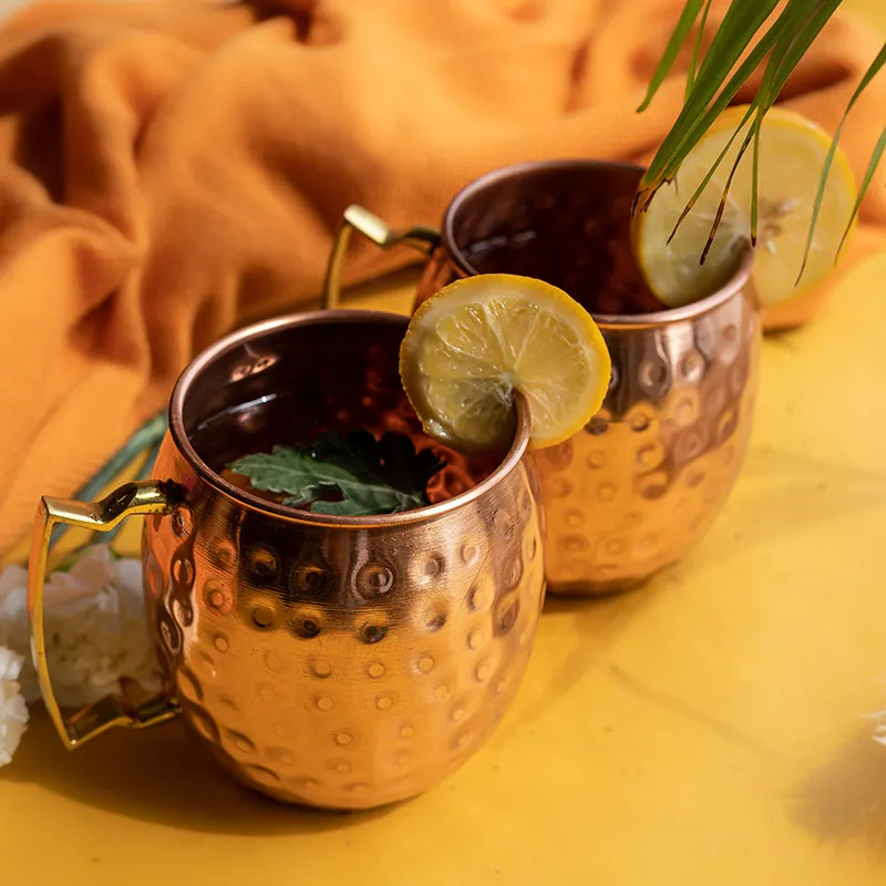Frost Sip Copper Moscow Mule Drinking Glass (500 mL) - Set Of Two media 1