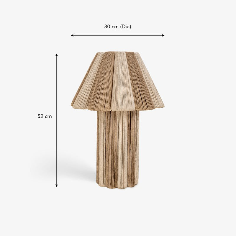 Orange Tree Kenji Mild Steel Table Lamp Conical - White,Brown media 10