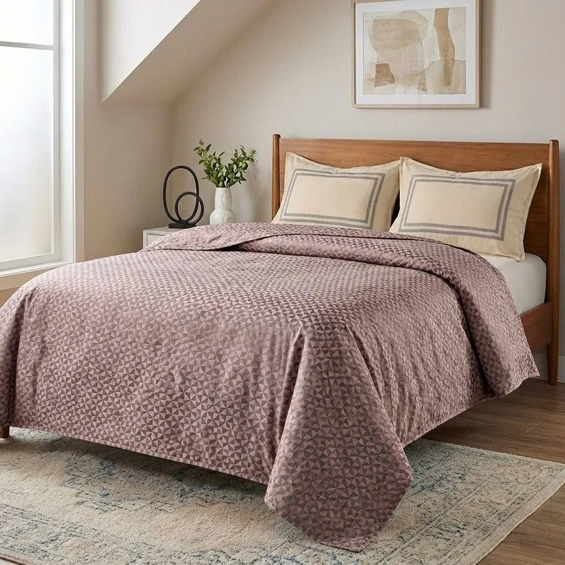 Pixel Nest Cotton Bedsheet (Purple) - 224 TC media 1