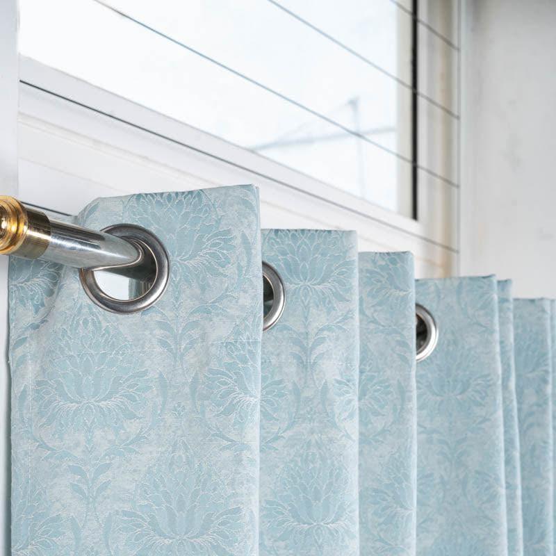 European Baroque Floral Single Curtain (Turquoise) media 6