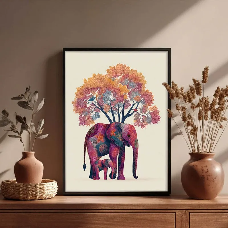 Gajra Canvas Wall Painting With Black Frame media 3