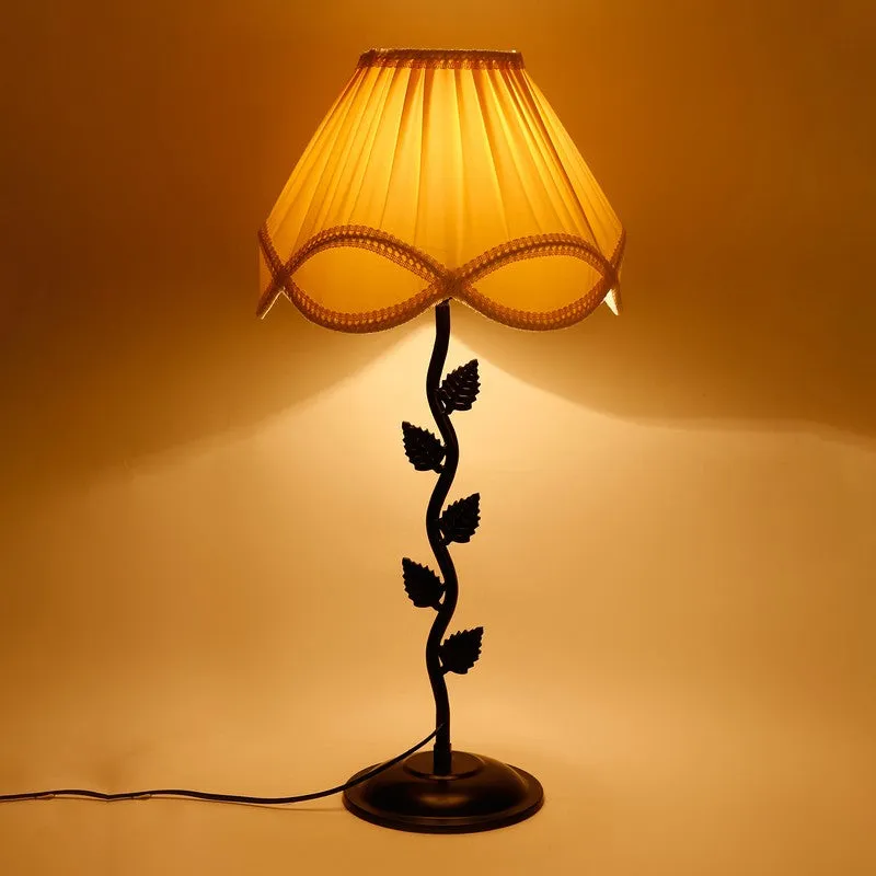 Astronia Cotton Table Lamp With Iron Base - White media 5