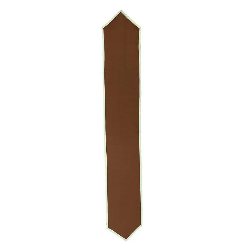 Swayam Solid Sephire Cotton Table Runner (Brown) media 6