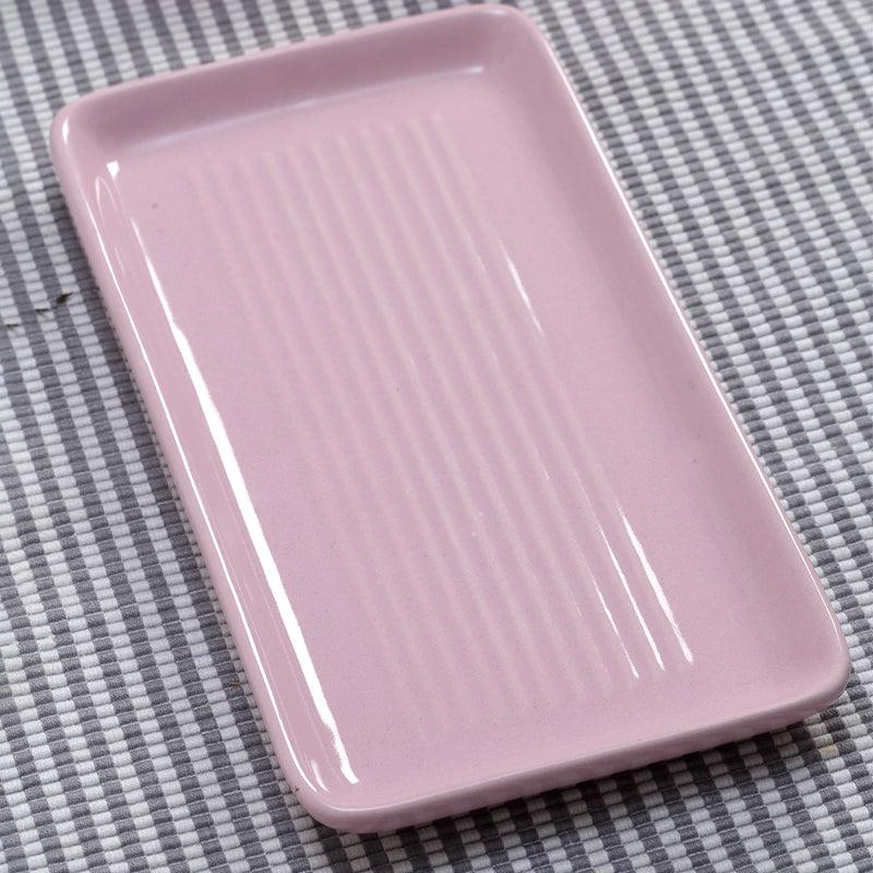 Vantera Pink Ceramic Mug And Tray (220 mL Each) - Three Piece Set media 3