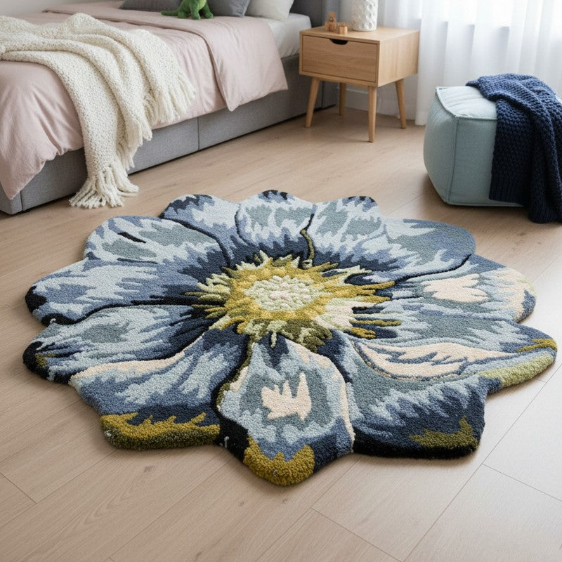 Flora Wool Carpet - 3 x 3 ft