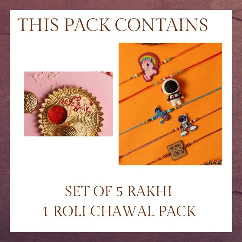 Rakshya V Rakhi with Roli Chawal - Six Piece Set media 4