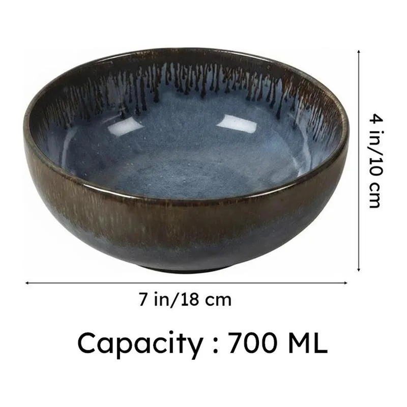 Ceramic Serving Bowls (Dark Blue) - 700 mL media 7