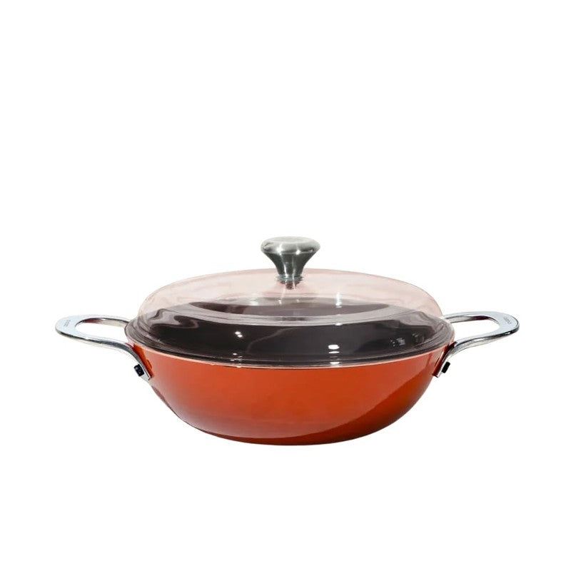Cumin Co Enamel Cast Iron Kadhai (3100 mL) - Rust media 3