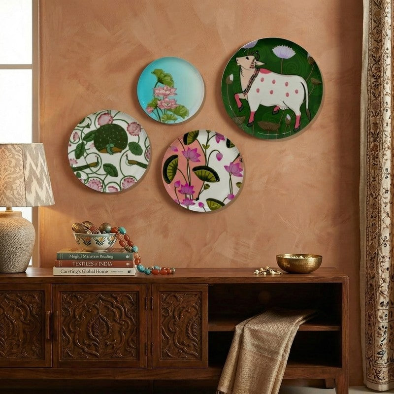 Garden Muse Metal Wall Plates - Set of Four