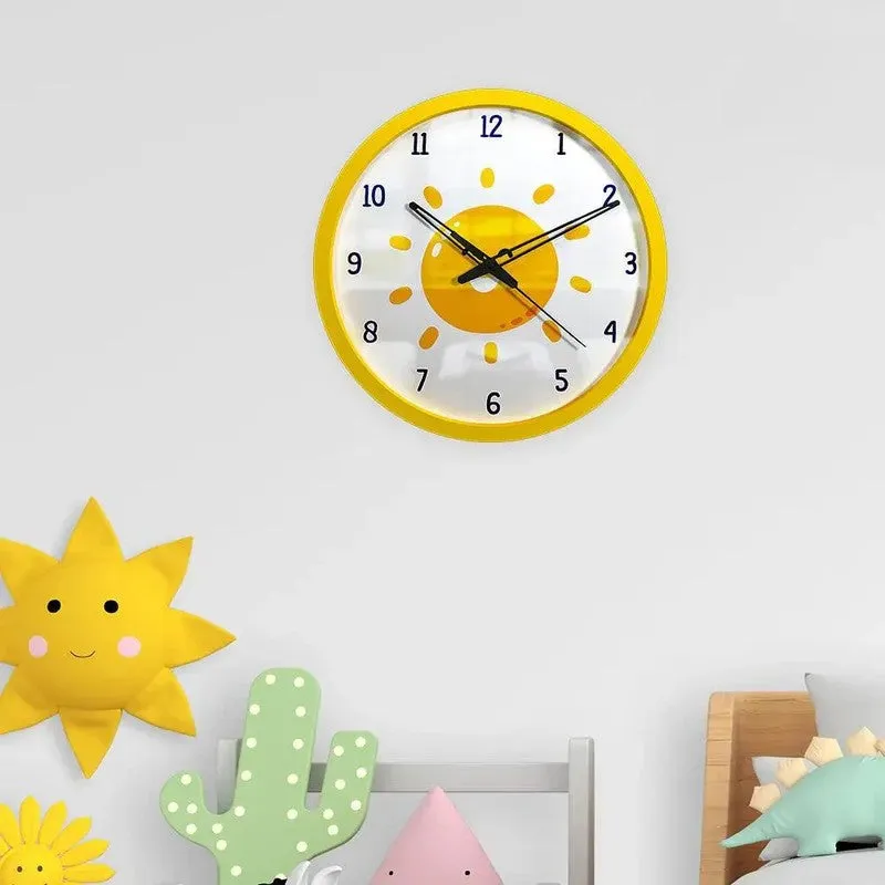 Sunlet Yellow MDF Wall Clock media 3