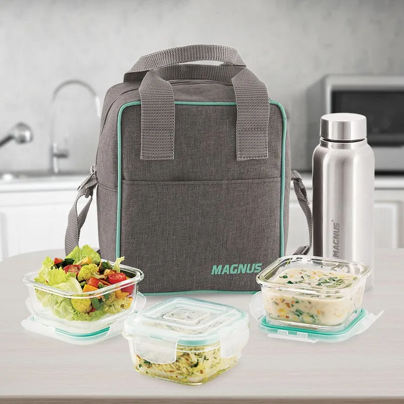 Fynox Lunch Box with Bottle & Lunch Bag - Five Piece Set media 4