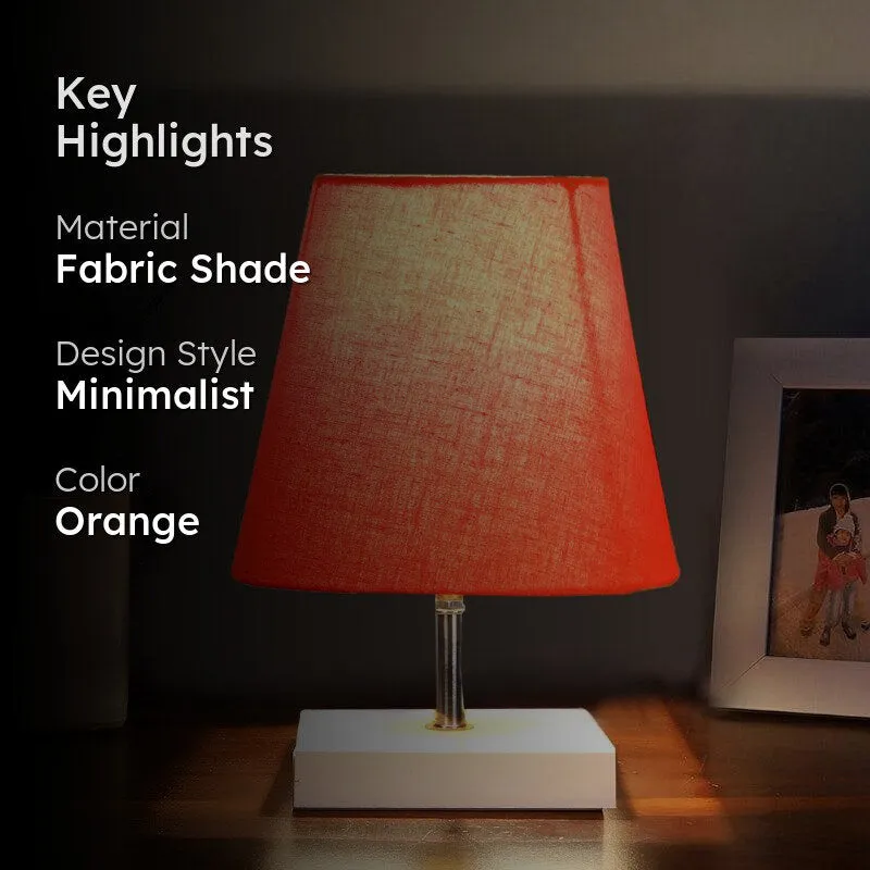 Alsa Fabric Table Lamp - Orange,EWhite media 2