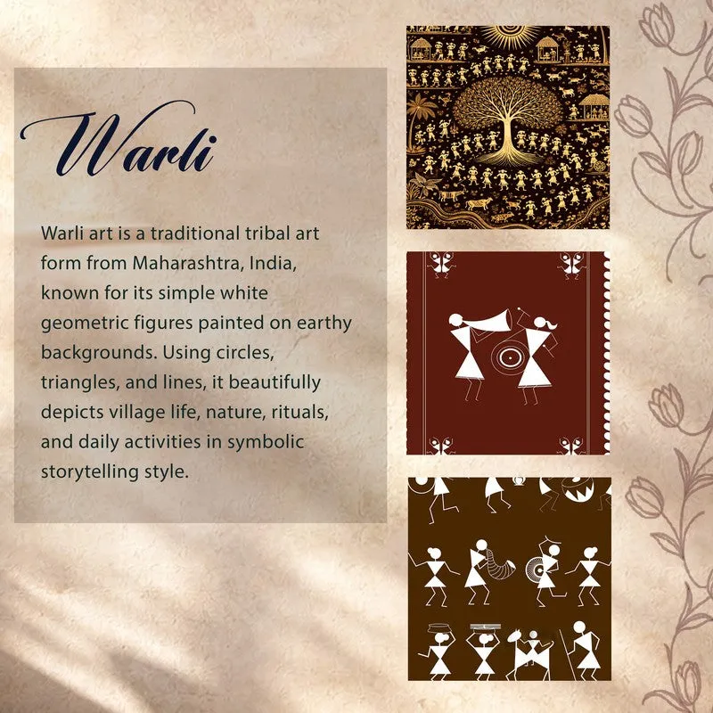 Moonlight Warli Canvas Wall Art & Paintings media 6