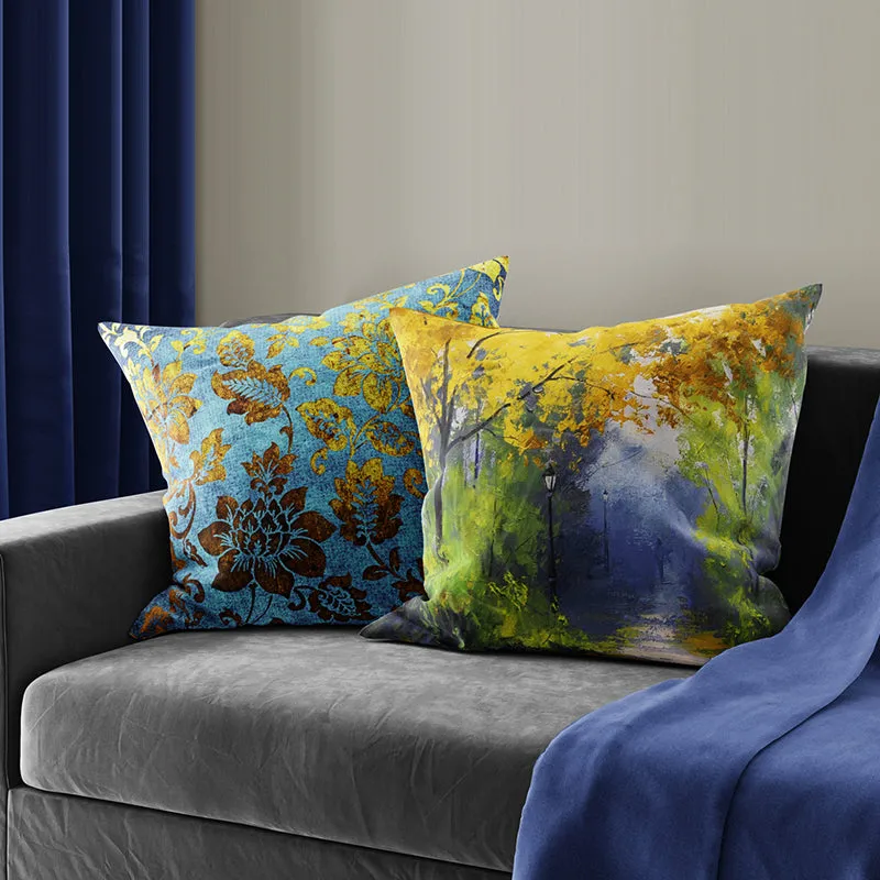 Aspen Skies Printed Cushion Cover Set - Set Of Two media 1
