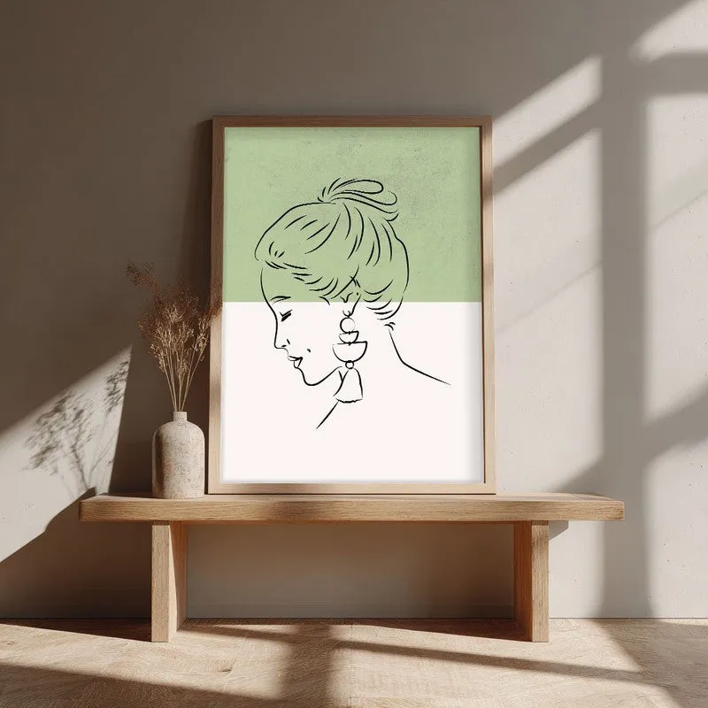 Ethereal Sketch Canvas Wall Painting With Brown Frame media 4