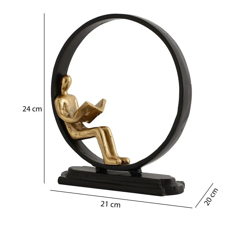 Abiding Reader Showpiece - Gold & Silver media 7