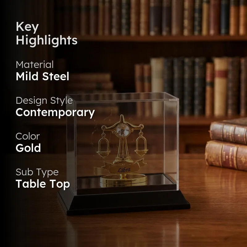 Classic Justice 24K Gold Plated Mild Steel Showpiece media 2