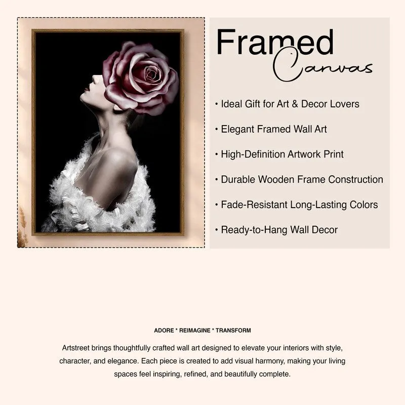 Gulab Nari Canvas Wall Art With Frame media 6