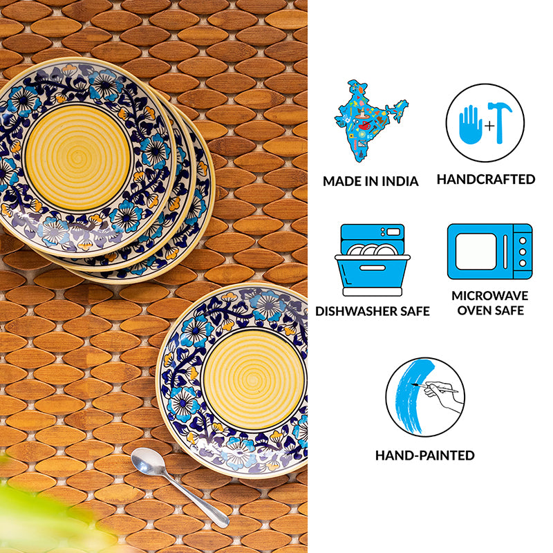 Indigo Garden Ceramic Quarter Plate - Set Of Four media 5