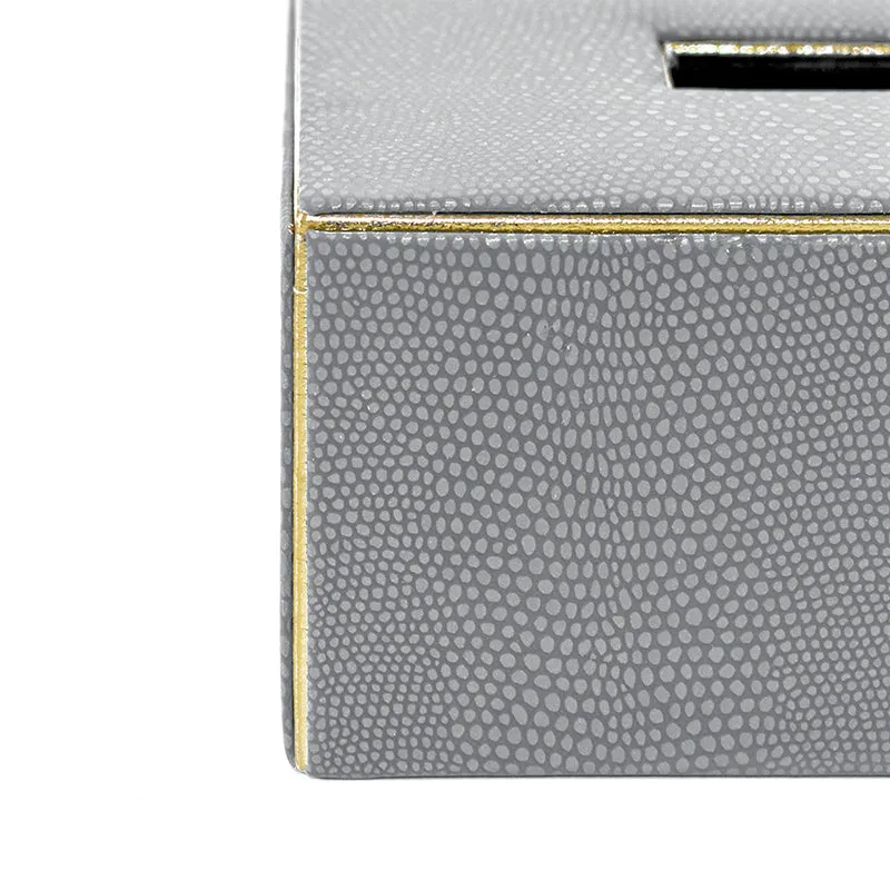 Tisquo Edge Faux Leather Tissue Box - Grey media 7